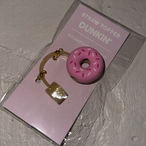 Stoney Clover Lane x Dunkin donut straw topper new